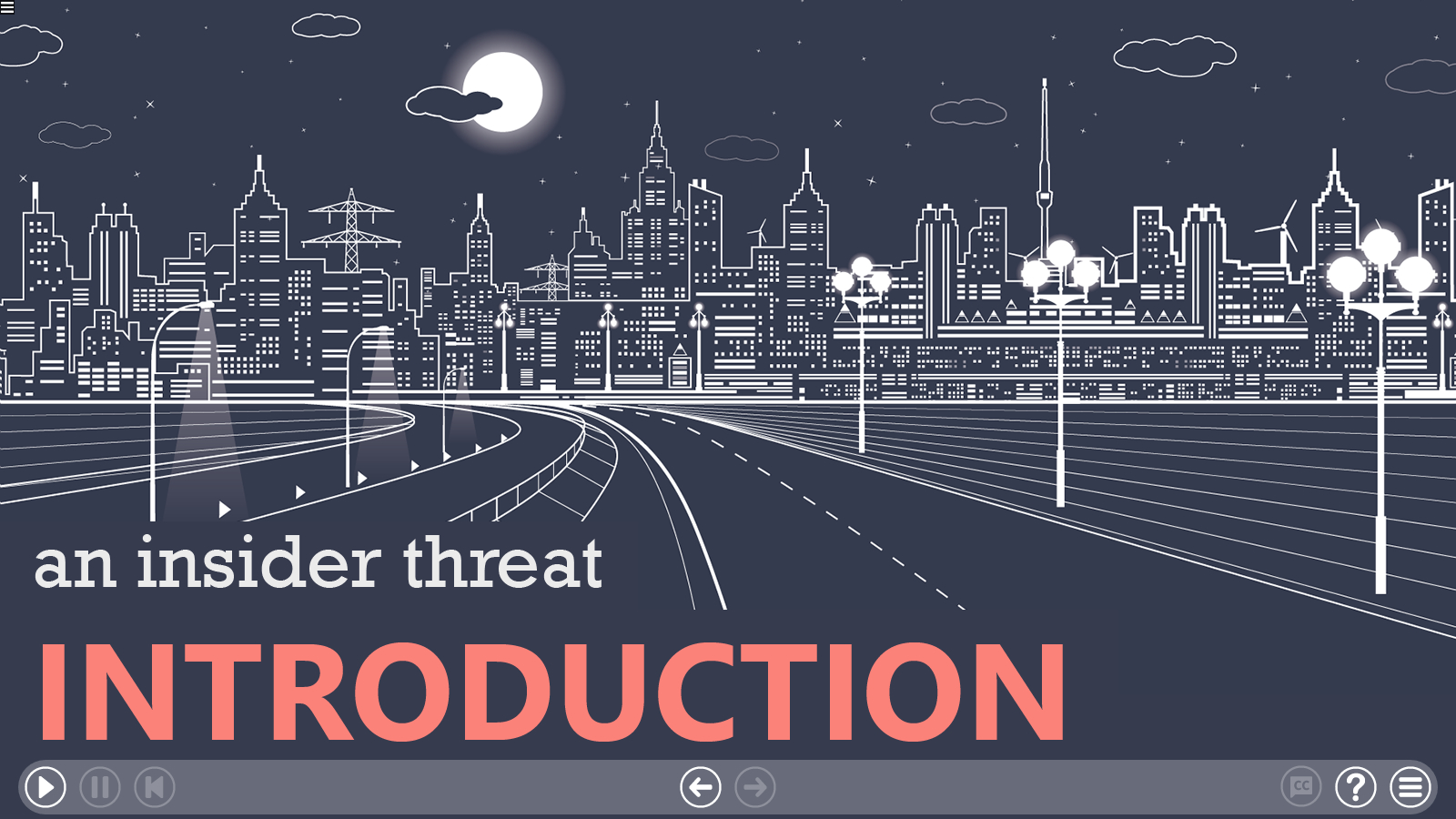 a title slide introducing the concept of insider threats