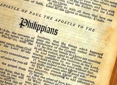 the first page of the book of Philippians